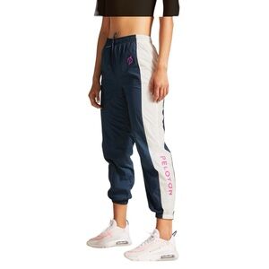 NWT Peloton Retro Track Windbreaker style Pants Size‎ Medium Blue/White